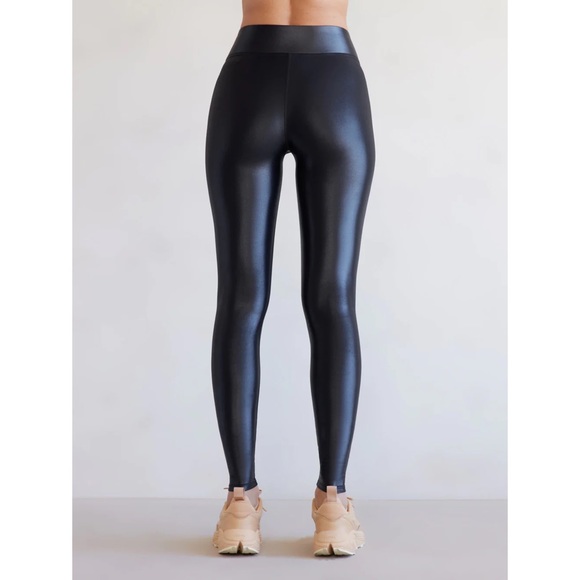 Carbon38 Takara Shine Regular Rise Leggings Wet Liquid Metallic Compression - Picture 5 of 10